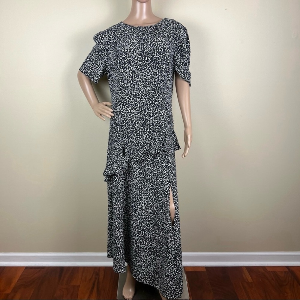 NEW TOPSHOP ANIMAL PRINT RUFFLE MAXI DRESS - Picture 2 of 9